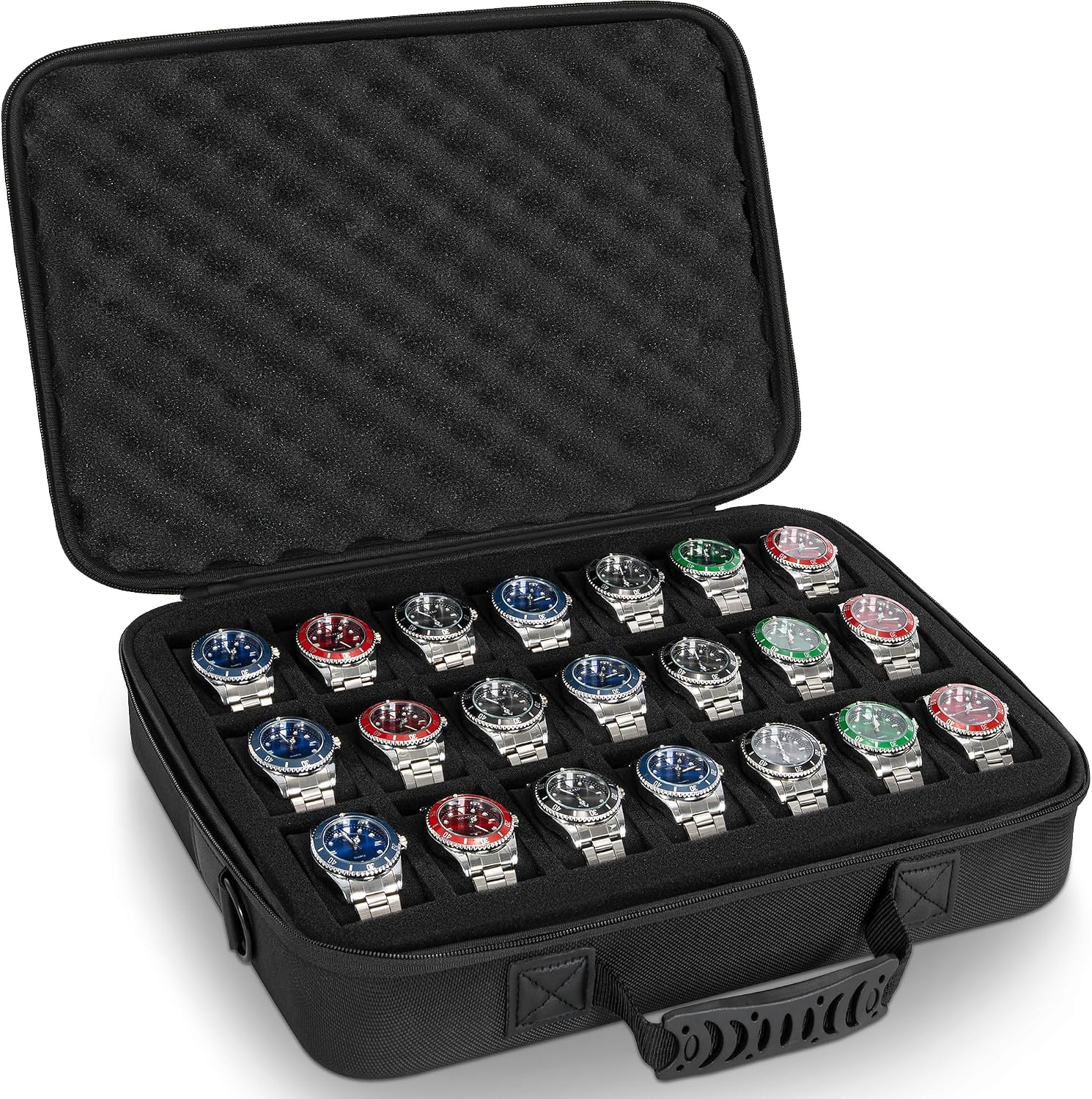 21-Slot Portable Watch Storage Box