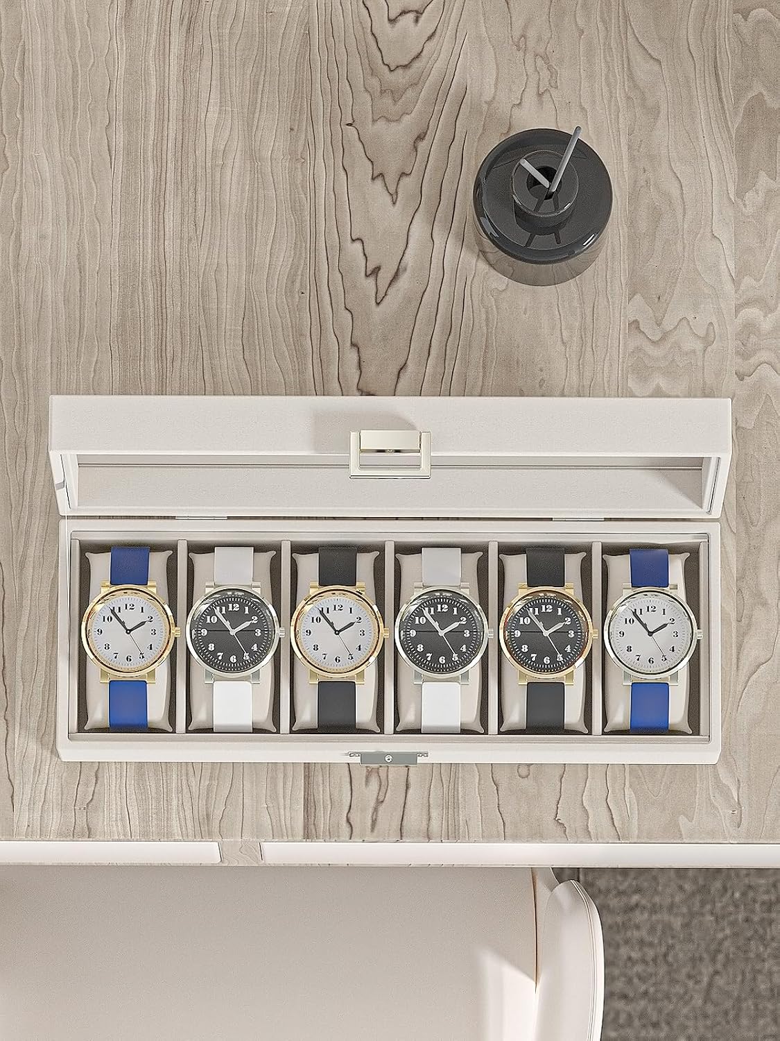 Leather Watch Display and Organiser Box