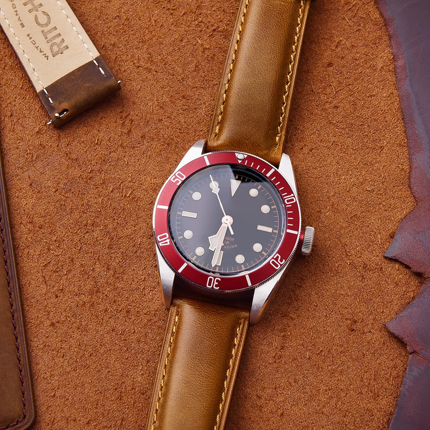 Quick-Release Leather Watch Band, Gift Boxed