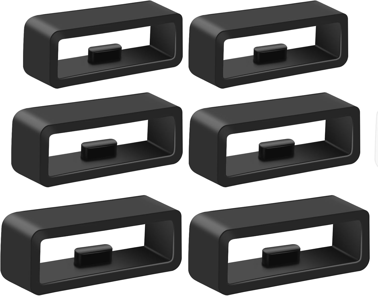 Silicone Watch Strap Keepers, 18/20/22 mm, 6 Pieces