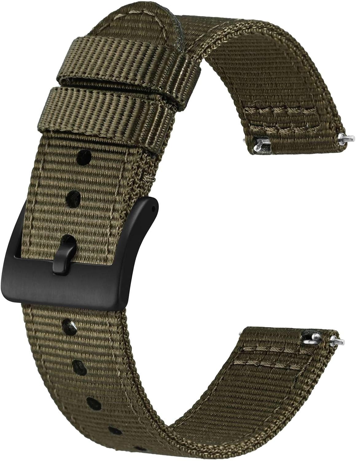 Two-Piece Military Nylon Watch Strap, Grey Two-Piece Military Nylon Watch Strap, Grey